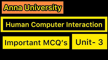 Human Computer Interaction ( HCI ) | MCQ