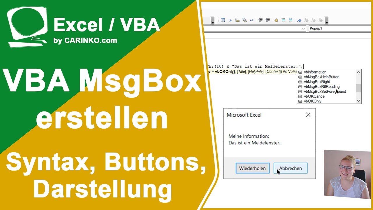 Update Microsoft Excel VBA Messagebox erstellen - carinko.com