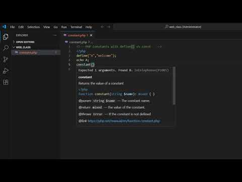 PHP Constants with define vs const Episode - 23