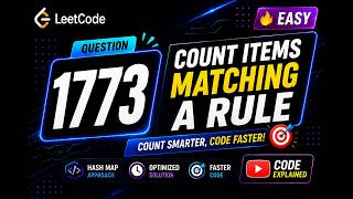 1773. Count Items Matching a Rule | LeetCode Problem Solving Playlist | Easy and Optimized Solution