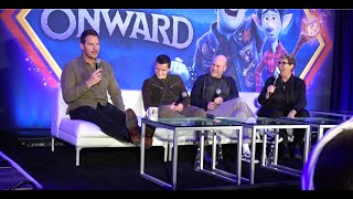 Onward: Tom Holland & Chris Pratt's funniest press conference! Don't miss Chris Patt's sales skills