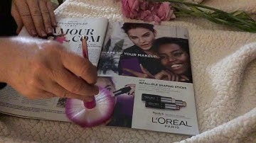 One Hour Quiet ASMR 🎧 Browsing Glamour Magazine, spine creasing