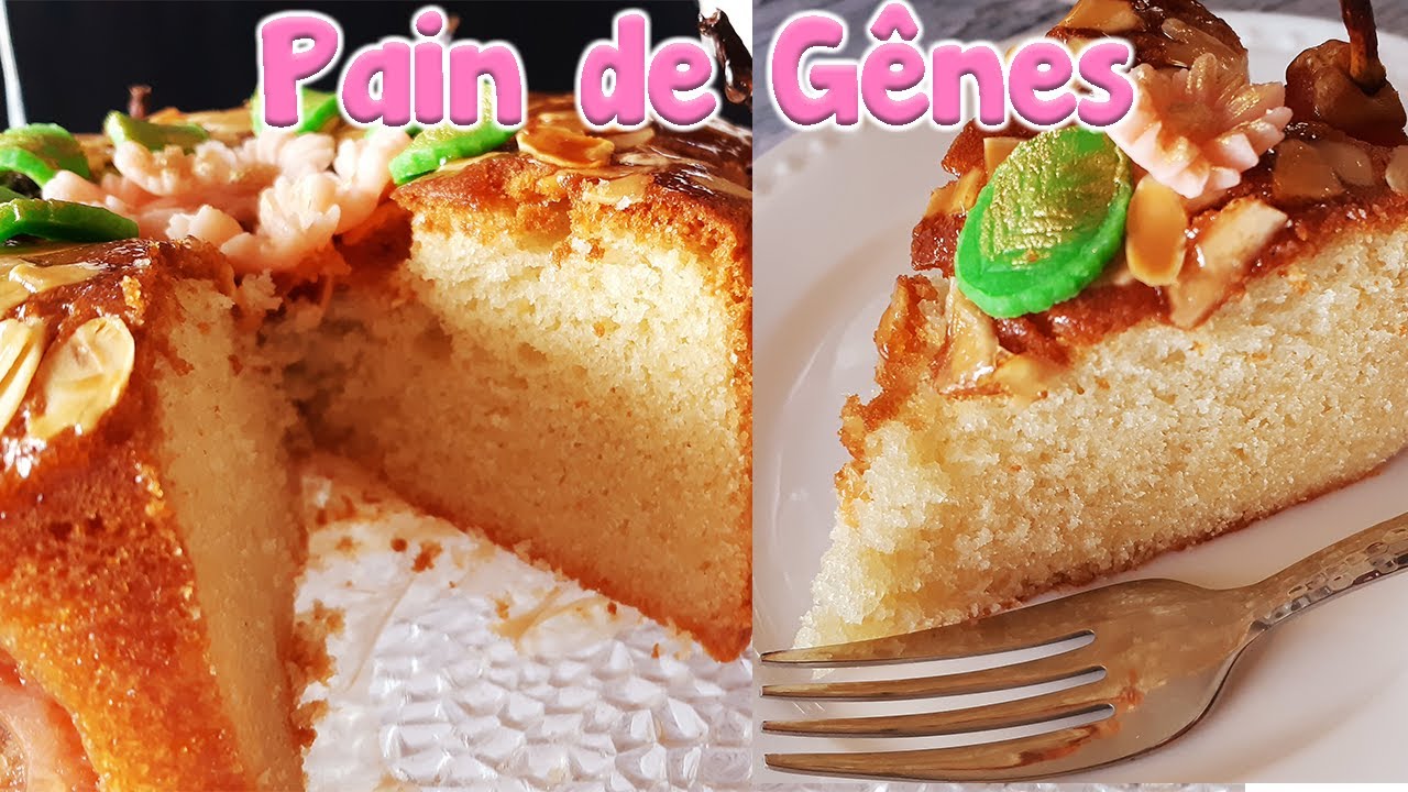 Pain de Gênes | Gâteau à la pâte d'amande et poires pochées 🍐 - YouTube