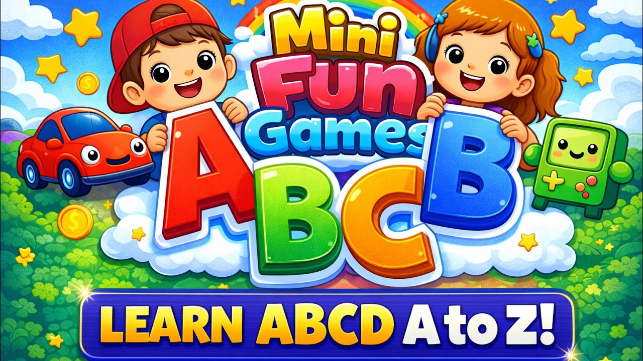 🌈 Learn ABCD A to Z 🔤 | Alphabet Learning for Kids | Mini Fun Games ...