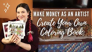 make money as an artist by creating your own coloring book!