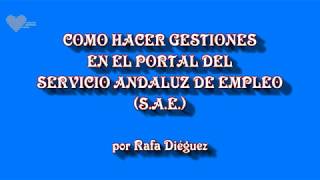 VideotutorialACD - Cómo usar el Portal del Servicio Andaluz de Empleo (SAE) screenshot 1