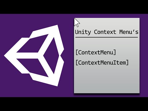 Using ContextMenu and ContextMenuItem in Unity 3D