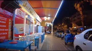 Antalya Kumlucada Akşam Sokak Yürüyüşü Doğal Ortam Sesleriyle Birlikte 2K60Fps