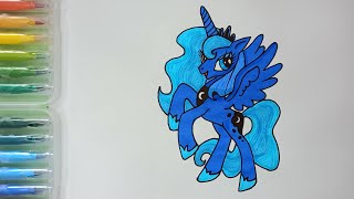 How to draw Princess Luna from the cartoon My Little Pony