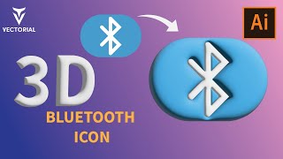 How to Make 3D BLUETOOTH icon in seconds in ADOBE ILLUSTRATOR 2022