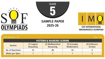 IMO Maths Olympiad Class 5 Sample Paper 2025-26