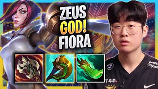 ZEUS IS A GOD WITH FIORA! - T1 Zeus Plays Fiora TOP vs Yone! | Bootcamp 2023