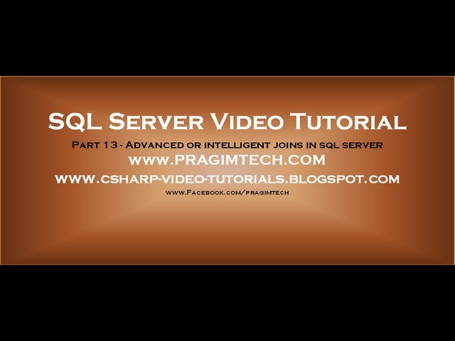 Advanced or intelligent joins in sql server - Part 13
