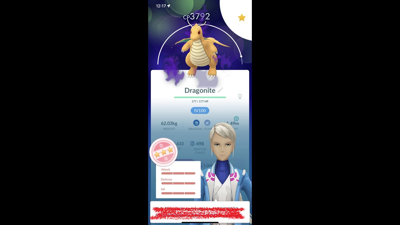 Evolve and max power up Hundo Shadow Dratini (non XL)