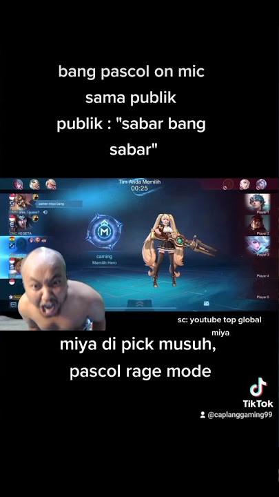 pascol ngamuk abis lose streak miya malah diambil musuh #shortvideo #ytshorts #mlbb #ml #mobile