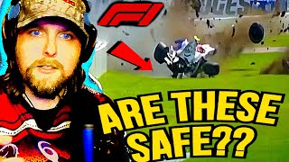 YIKES! NASCAR Fan Reacts to BIGGEST F1 Crashes Ever!