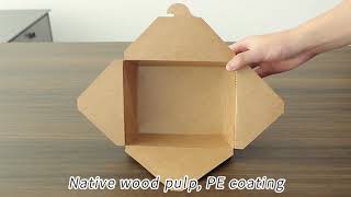 Fast food packaging, takes away kraft salad box
