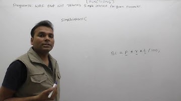 C Program to calculate simple interest using function code