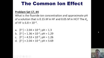 Chapter 17 – Additional Aspects of Aqueous Equilibria: Part 1 of 21
