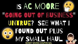 IF YOU SHOP AT AC MOORE, YOU DON&#39;T WANT TO MISS THIS PLUS A SMALL HAUL