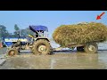 Swaraj 744 tractor fully loading mud  over load tractor stuck in mud