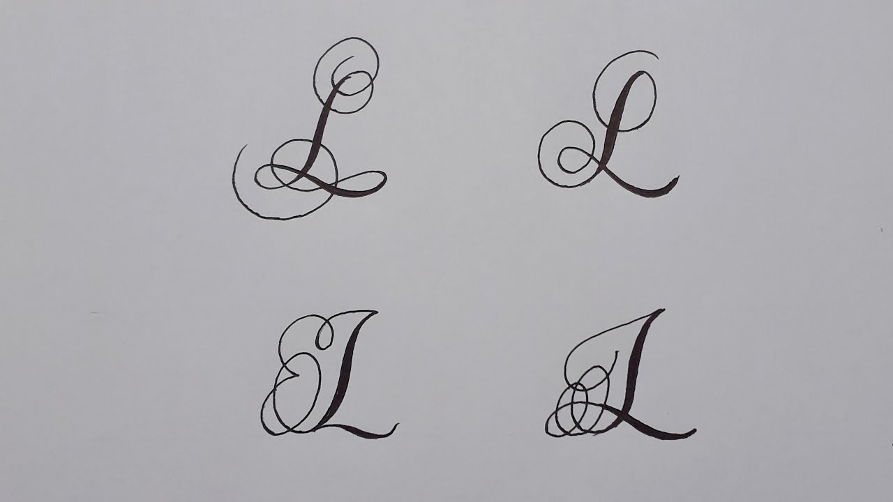 Calligraphy Letter L With Normal Pen / How To Write Capital Cursive For ...
