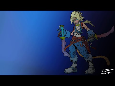 Zidane Final Fantasy IX time lapse Drawing - YouTube