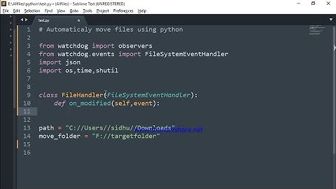 Python automation | automatically move files