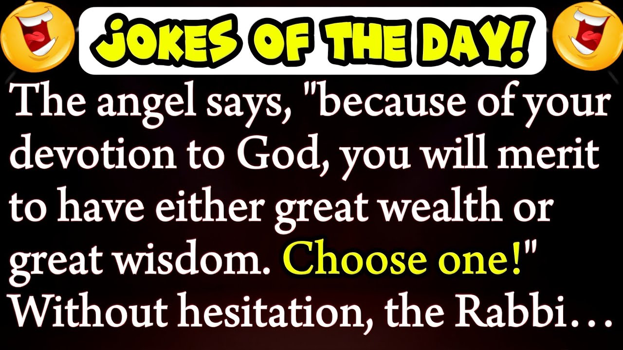 🤣 BEST JOKES OF THE DAY! A Rabbi giving a lecture, when suddenly an angel… Funny Clean Joke