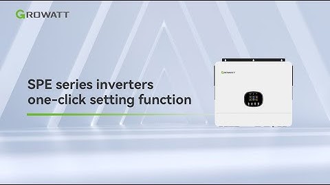 SPE series inverters one-click setting function