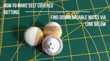 How to Self Cover a Button