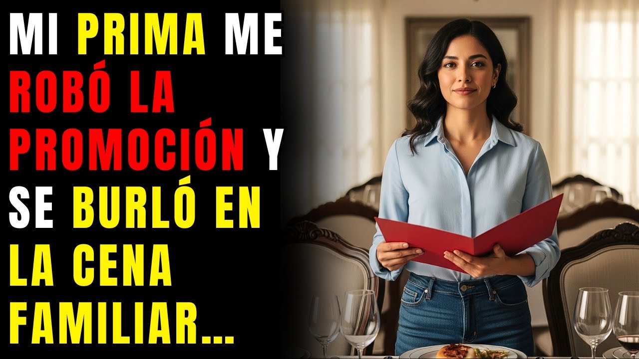 Mi prima me robó la promoción y se burló en la cena familiar… hasta que saqué los correos del RH.