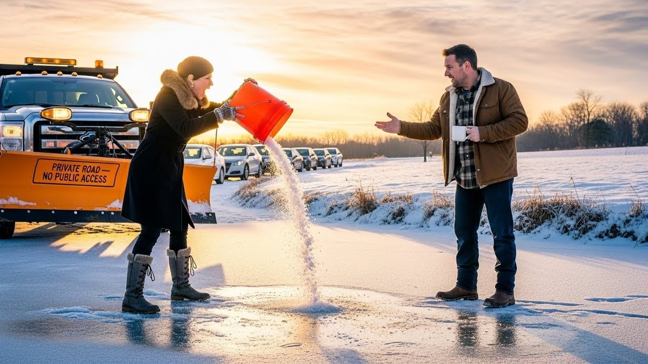 Karen From HOA Salted My Frozen Pond, Unaware I Control The Only Snow Plow Access Road