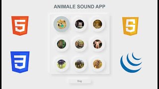 Build an Animal sound app using html css javascript and jquery | javascript tutorial for begginer screenshot 4