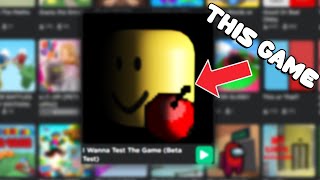 This Roblox Game Made Me Rethink Life (I wanna Test The Game)