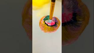 Royal Glit ,Blue pink One Stroke Relax 🎨 Relaxing Satisfying #youtubeshorts #shortsfeed #art #colors