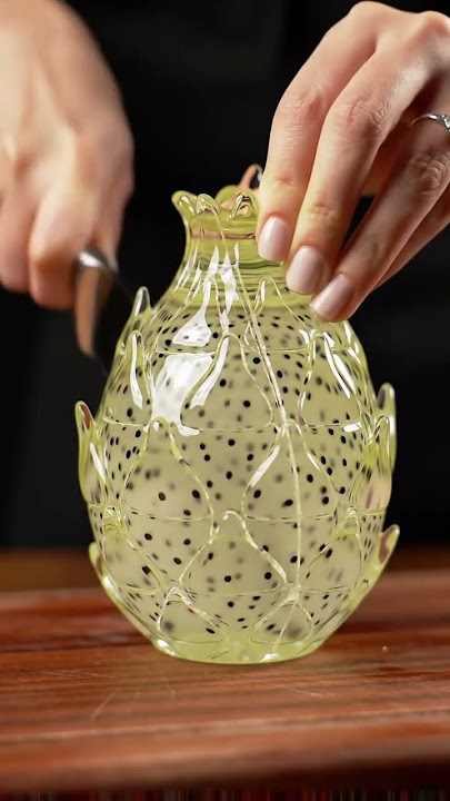 🍉✨ Let the so 🌈🍈 Joi#ASMR- #DragonFruit- #GlassArt- #CalmingSounds- #FruitArt