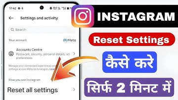 Instagram all settings reset kaise kare | Instagram Settings Reset | how to reset all settings 2026