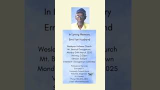 Errol Ian Husband | Funeral Announcement #obituariessvg