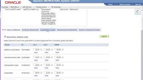 ASAS Lecturer Self Service   capturing AND updating grades 2019