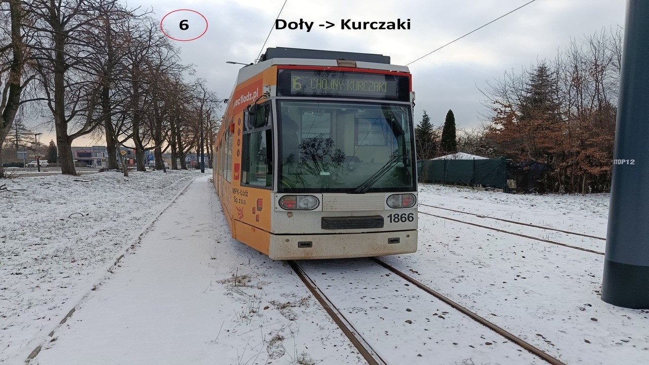 Łódzkie Tramwaje, linia 6 Doły - Kurczaki, luty 2026