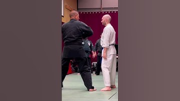 Moment of relief. Behind the “big guy” is better. That control though! #edparkersr #kenpo #karate