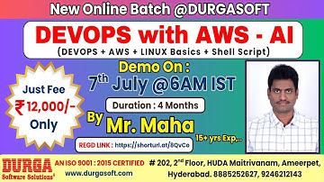 DEVOPS with AWS - AI Online Training @ DURGASOFT