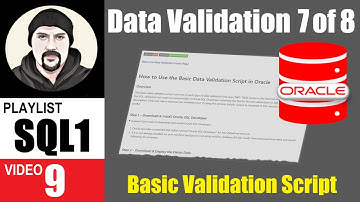 How to Use a Basic Data Validation Script in Oracle