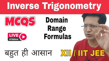 Inverse Trigonometry Functions MCQs | class 12 term 1 | Domain Range / Formulas