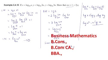 Business Mathematics in Tamil: Problems on Logarithms: MKU Business Mathematics