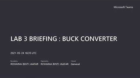 LAB 3 BRIEFING BUCK CONVERTER MULTISIM SIMULATION