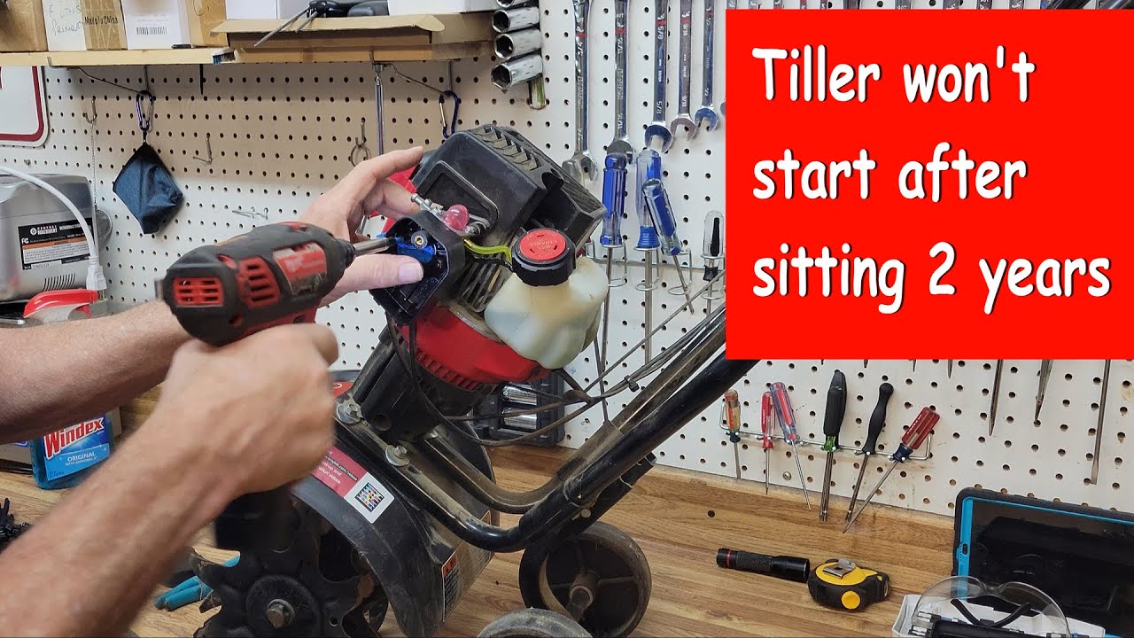 Tiller won't start after sitting for 2 years YouTube