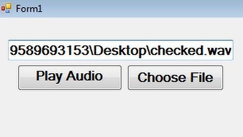 Visual C++ Tutorial 36 -Windows Forms Application: How To Play An Audio File