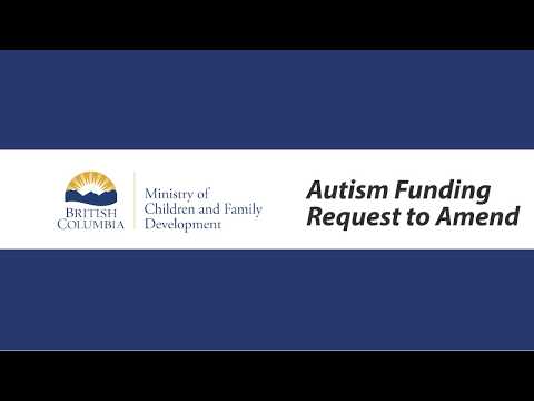 Autism Funding Program Request to Amend